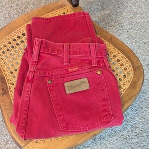 Vintage Wrangler Women's Vibrant Red Jeans